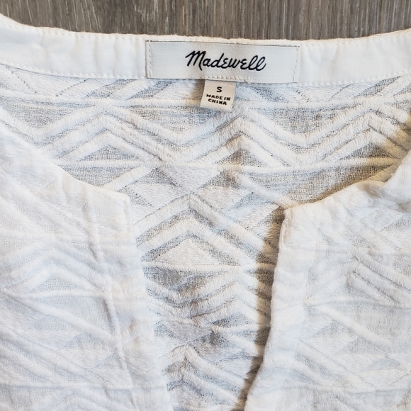 MADEWELL TUNIC WHITE TOP - Picture 3 of 9